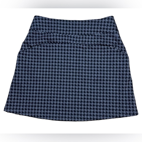 Title Nine Houndstooth Passport Ponte Skirt In Black & Charcoal Gray Sz S - Picture 2 of 12